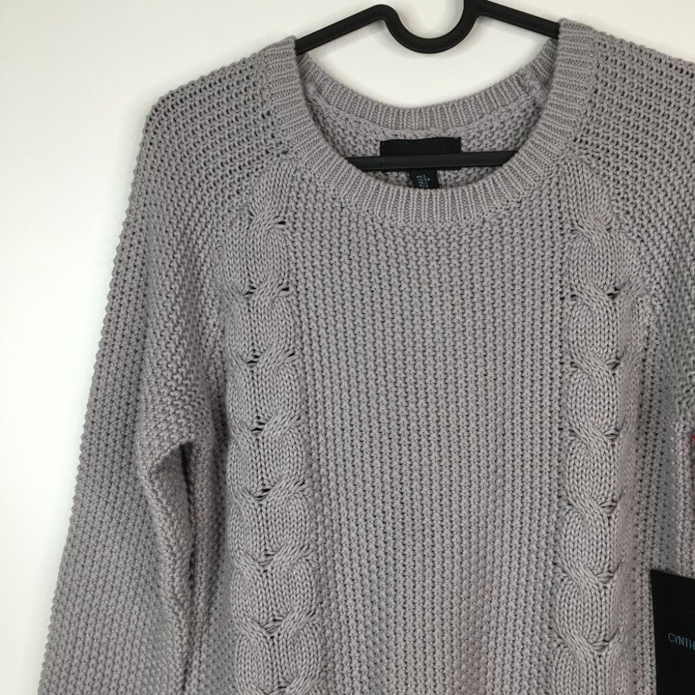 Cynthia Rowley Chunk Knit Button Back Sweater - Picture 2 of 11